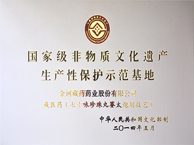 国家非物质文化遗产生产性保护示范基地